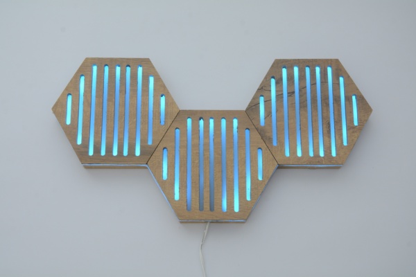 RGB-Holzpaneel 3er