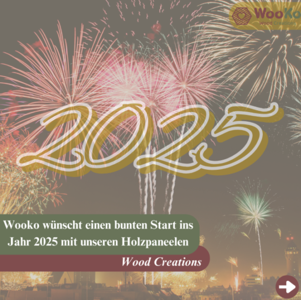 Wooko wünscht einen bunten Start ins Jahr 2025 !